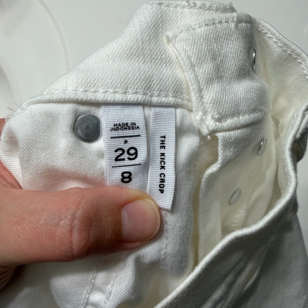 LOFT The Kick Cropped Jeans - White - Picture 3 of 5